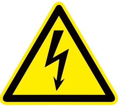 Знак пластик "Опасность поражения электрическим током" (Молния) W08 (150х150мм.) EKF PROxima