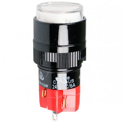 D16LMR1-1ABCW, кнопка без фикс. 250В/5А, ламп. подсветка