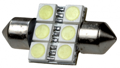 ARL-T10X31MM, 5050 smd 6-LED(12V, SV8.5HR) ARL (авт.лампы)