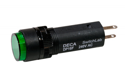 ADP16F4-0R0-E1QG, индикатор светодиодный зеленый 220В/3А