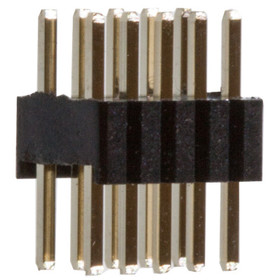 PLLD1.27-10A, Штыревой соединитель, 2х40 шаг 1,27мм. двухрядный     (2.54 мм между рядами)