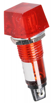 P-802R-12V, лампа накаливания c держателем  красная 12В d=12.5мм