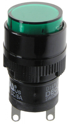 D16PLR1-000CG, индикатор светодиодный зеленый 28В/40мА