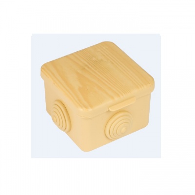 Коробка распаячная КМР-030-036  пылевлагозащитная, 4 мембранных ввода (65х65х50) светлое дерево EKF PROxima