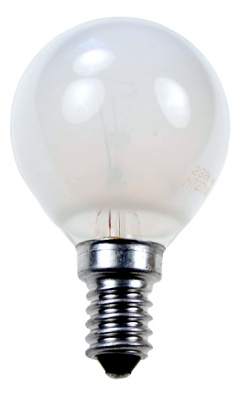 40D1/FR/E14, Лампа  40Вт, сферическая матовая, цоколь E14