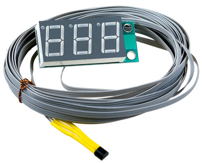 STH0014UB, встр.цифр.,термометр,с датч.,ульт.-ярк.гол. инд.,-55°C+125°C