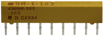 4309R-101-103, 8x10 кОм резисторная сборка общ.SIP-9