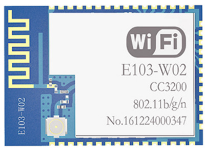 E103-W02, модуль WiFi, CC3200, 2.4GHz, UART, 0.3 км