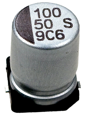 CB050M0100RSF-0810, 100мкф 50В 105гр 8x10.5 конденсатор электролитический SMD