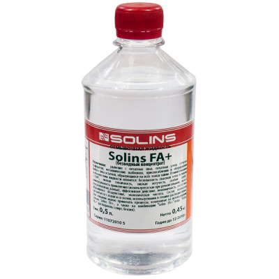 SOLINS FA+ 0.5L, Безводный промывочный концентрат, 0.50л