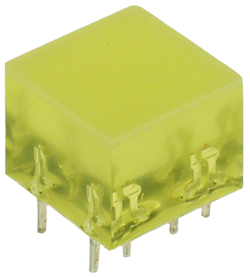 L-875/4YDT, светодиодная полоса желтая 10х10мм 10мКд