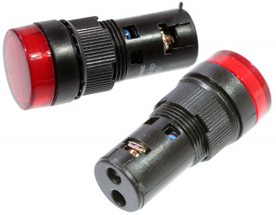 SQ0702-0071, Лампа AD-16DS(LED)матрица d16мм красный 230В АС