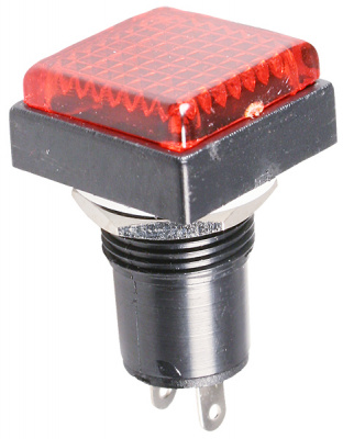 N-813R-220V, лампа неоновая с держателем  красная 220В d=22.5мм